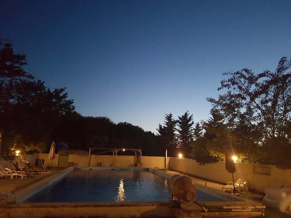 Night, Swimming pool, Swimming pool, Sunset