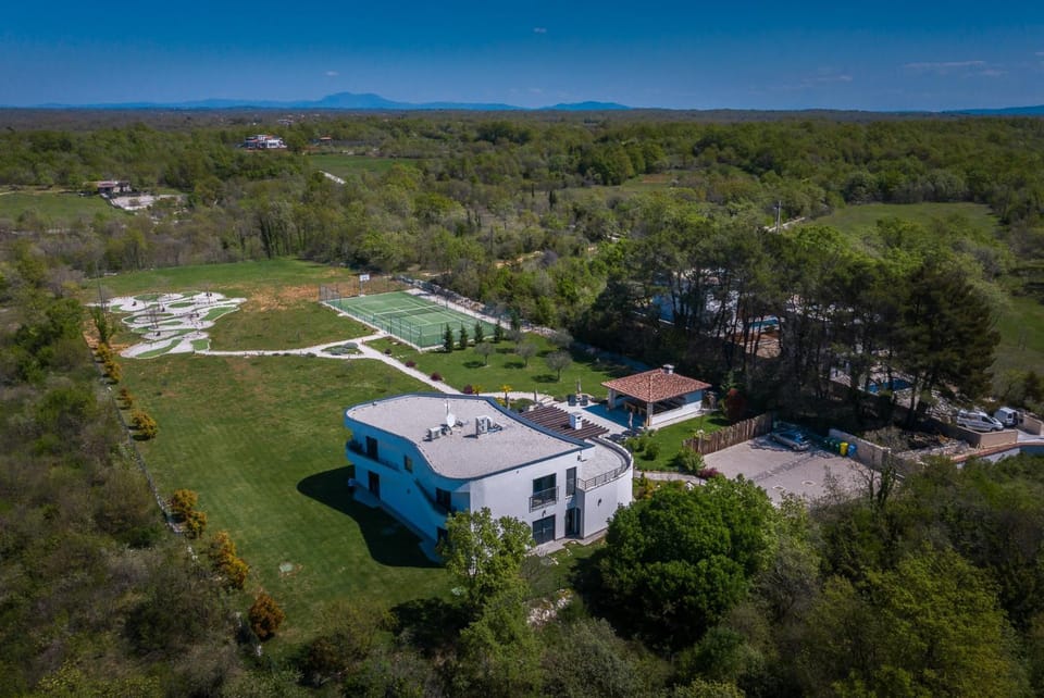 Property building, Natural landscape, Bird's eye view