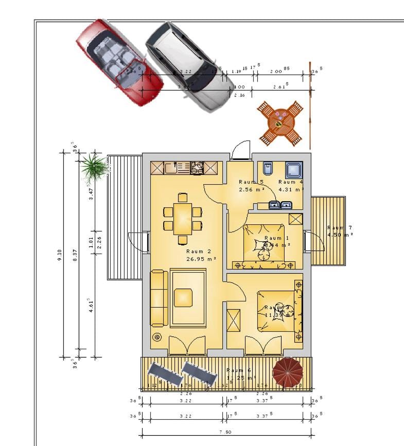 Day, Summer, Bathroom, Living room, Floor plan, Dining area, Bedroom, On site