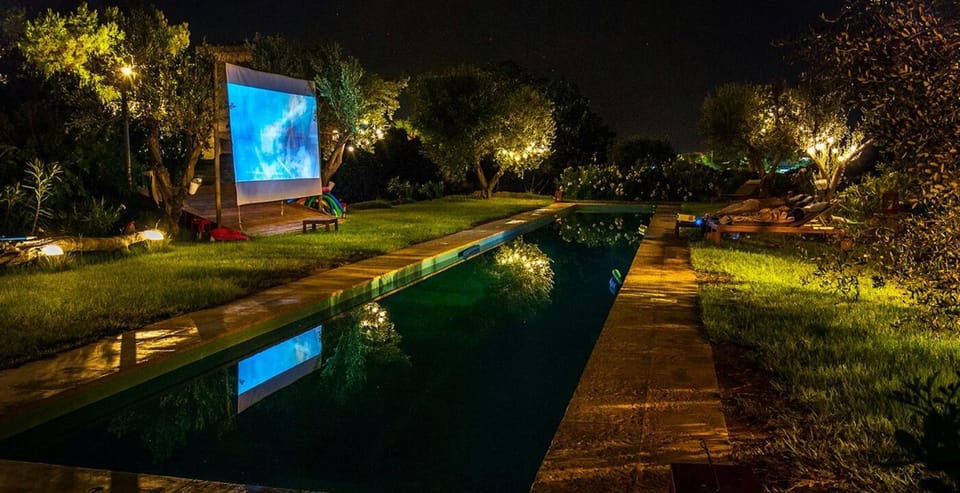 Night, Evening entertainment, Swimming pool