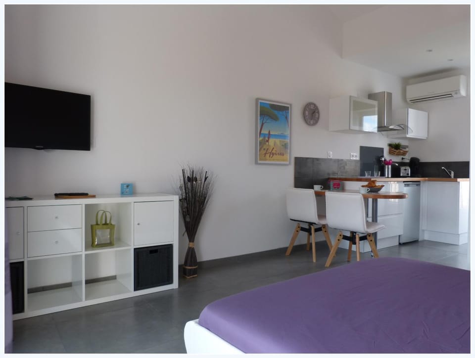 TV and multimedia, Kitchen or kitchenette, Dining area, hair dresser, air conditioner