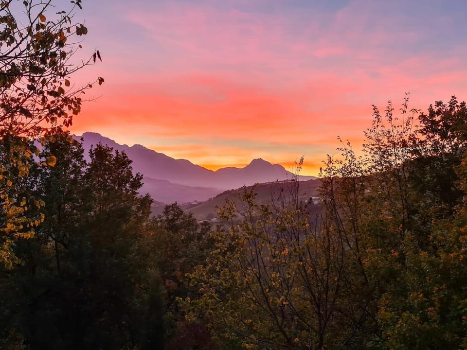Mountain view, Sunset