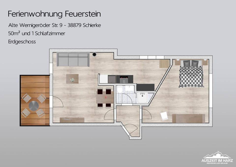 Auszeit im Harz Haus 1 Wohnung Feuerstein Apartment in Braunlage