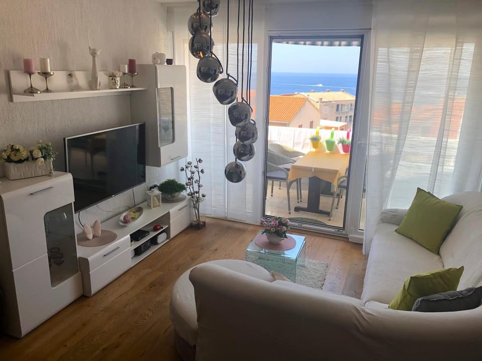 Living room, Seating area, Sea view
