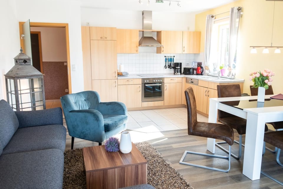 Kitchen or kitchenette, Living room, Seating area, Dining area, dishwasher, stove