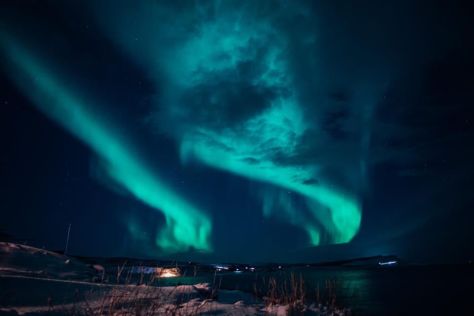 Nearby landmark, Night, Natural landscape, Winter