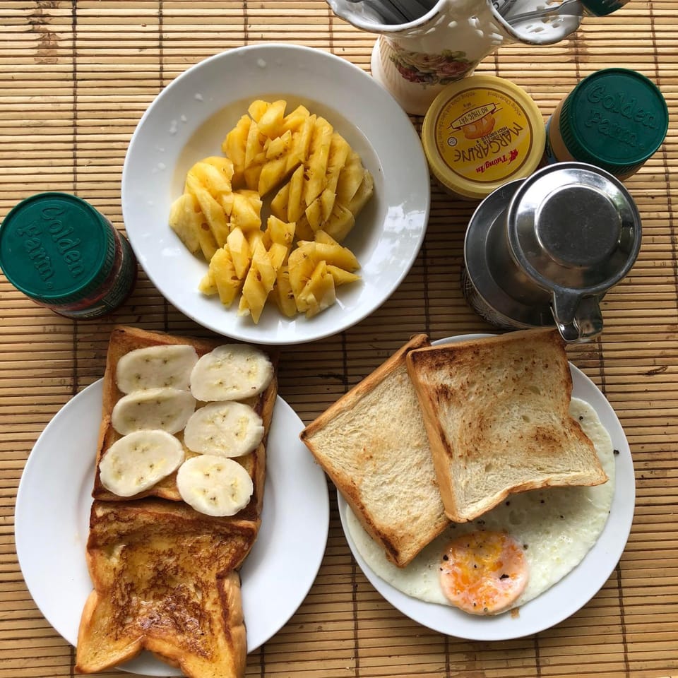 Food close-up, Decorative detail, Asian breakfast, American breakfast