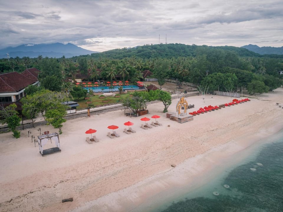Activities, Beach, Mountain view, Sunset, sunbed