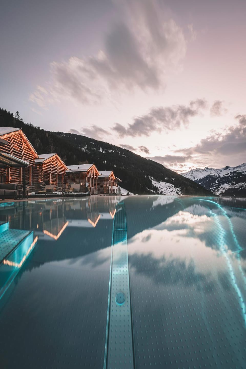 Natural landscape, Winter, Mountain view, Pool view, Swimming pool