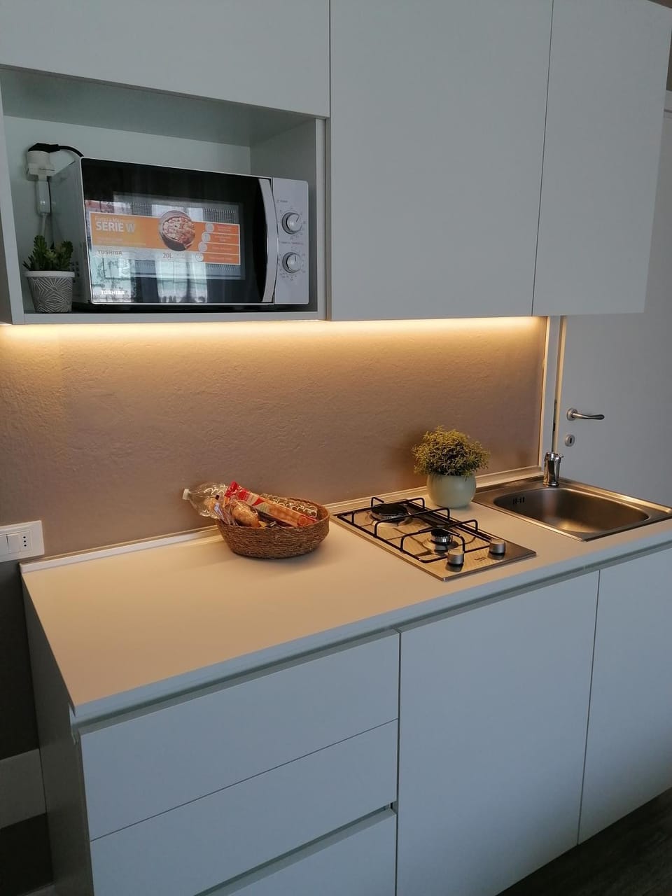 Kitchen or kitchenette, minibar, stove