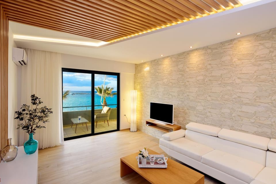 Patio, Living room, Sea view