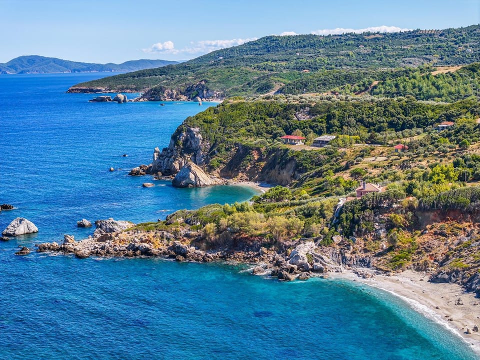 Nearby landmark, Day, Natural landscape, Bird's eye view, Beach, Mountain view, Sea view, Location
