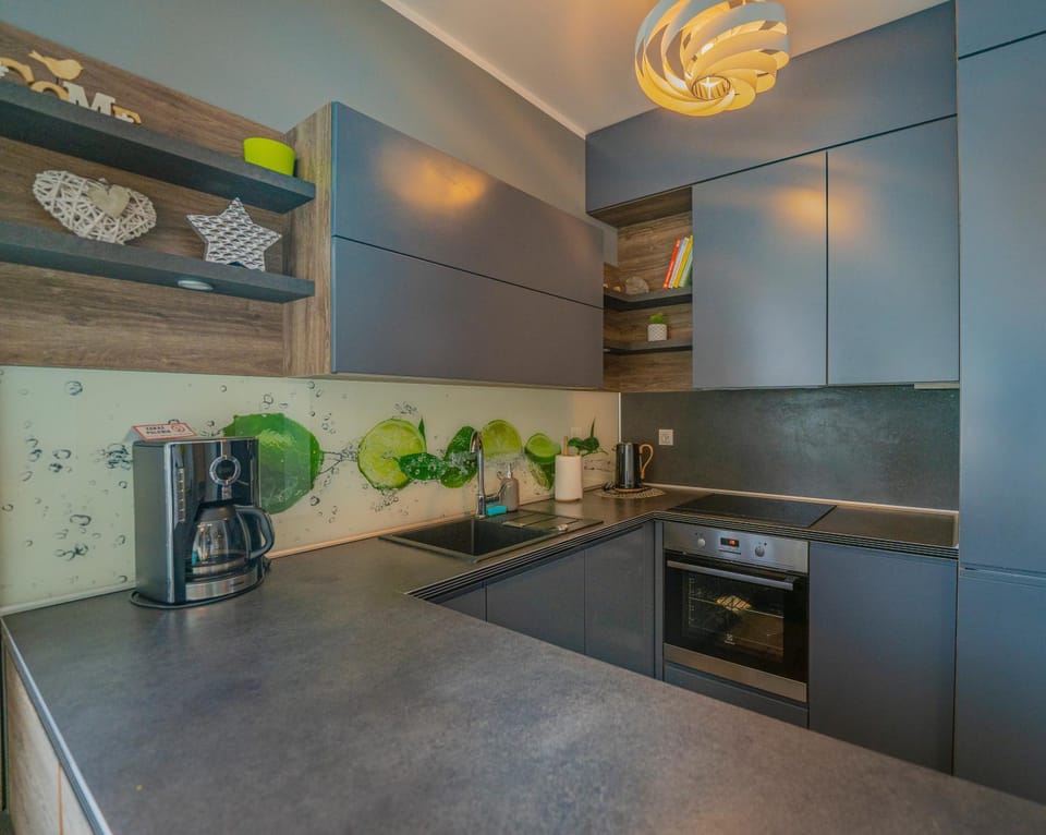 Coffee/tea facilities, Kitchen or kitchenette, dishwasher, stove
