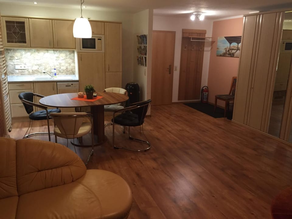 Kitchen or kitchenette, Living room, Dining area