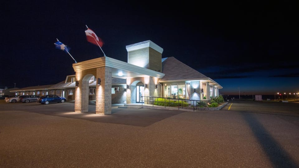 Property building, Night, Parking