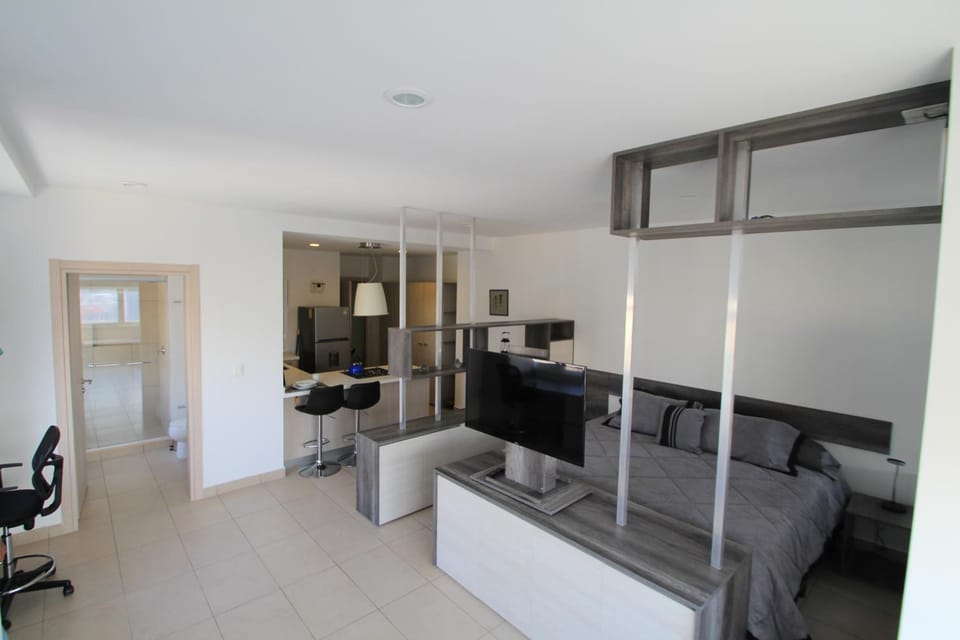 Bed, Kitchen or kitchenette, Seating area, Bedroom