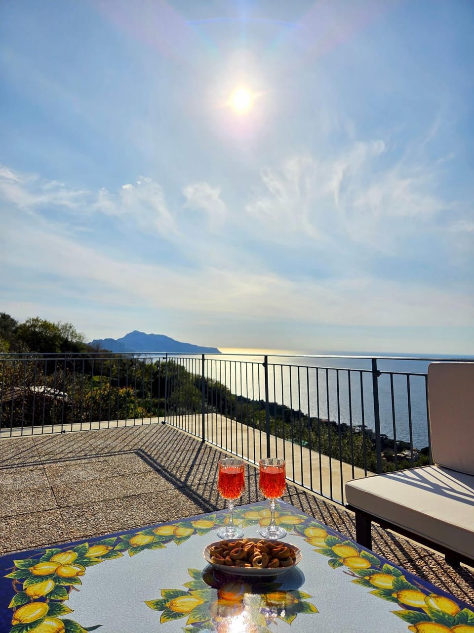 Day, Natural landscape, View (from property/room), Balcony/Terrace, Sea view, sunbed