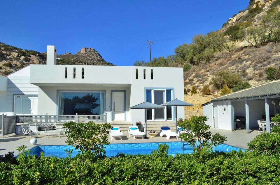 Property building, Facade/entrance, BBQ facilities, Balcony/Terrace, Mountain view, Pool view, Sea view, Swimming pool