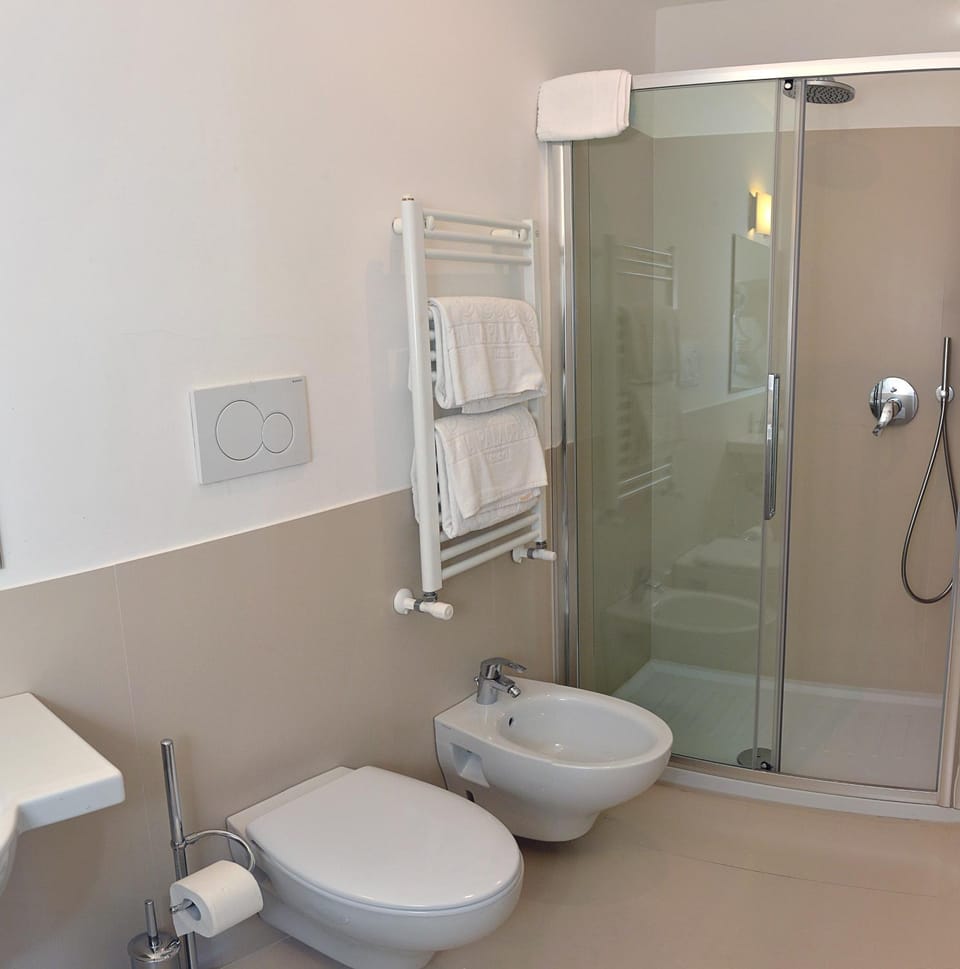 Shower, Toilet, Bathroom, bidet, towels