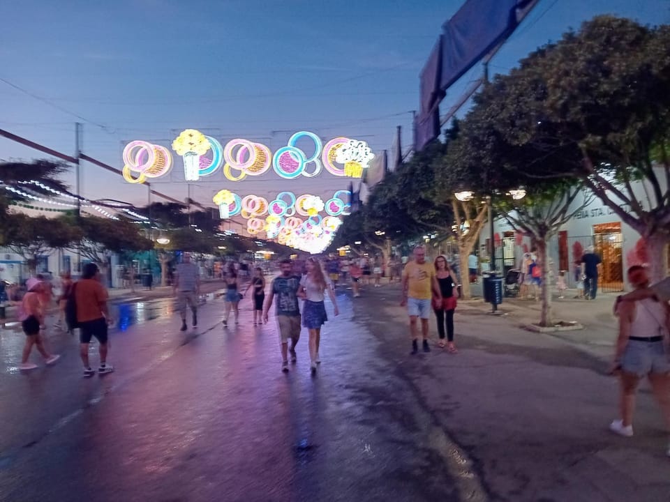 Beach, group of guests