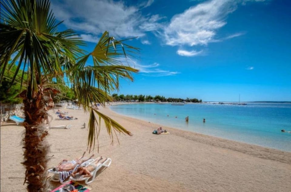 Beach, Aqua park, sunbed