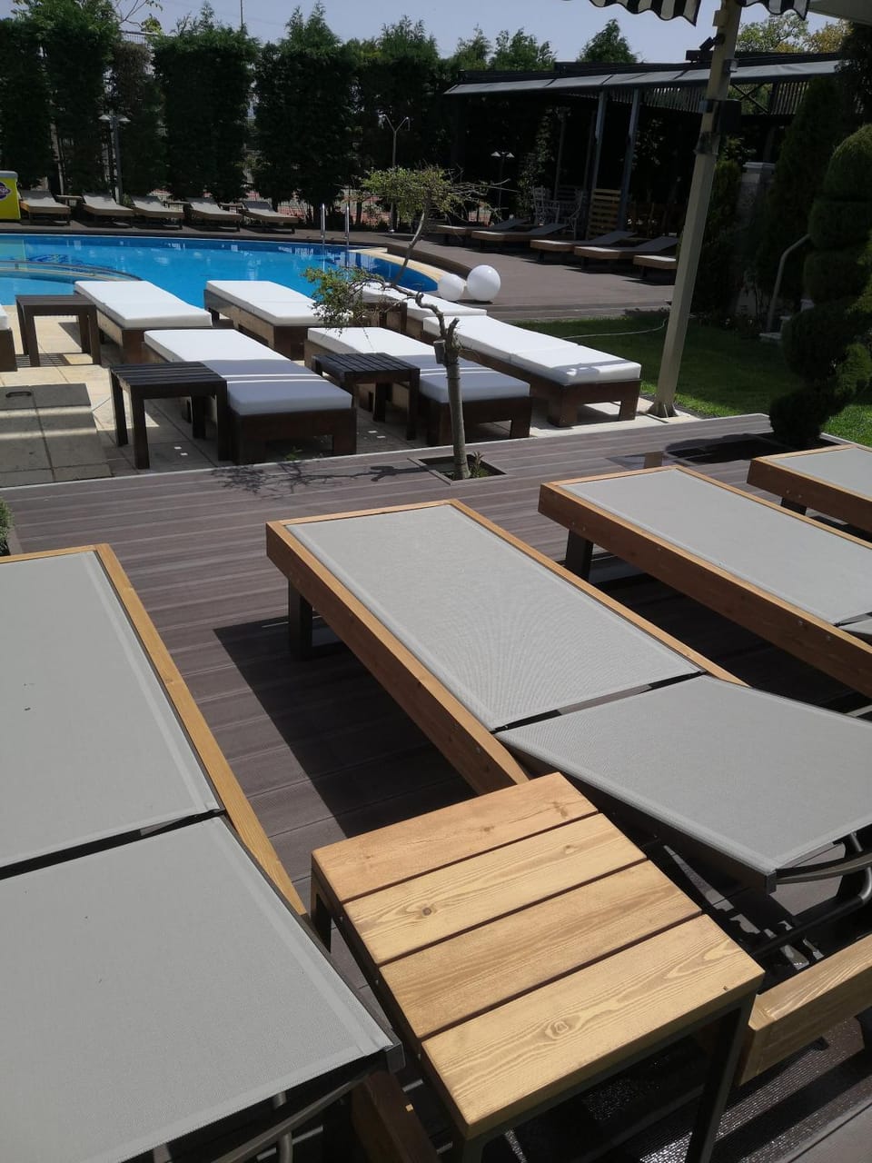 Pool view, sunbed