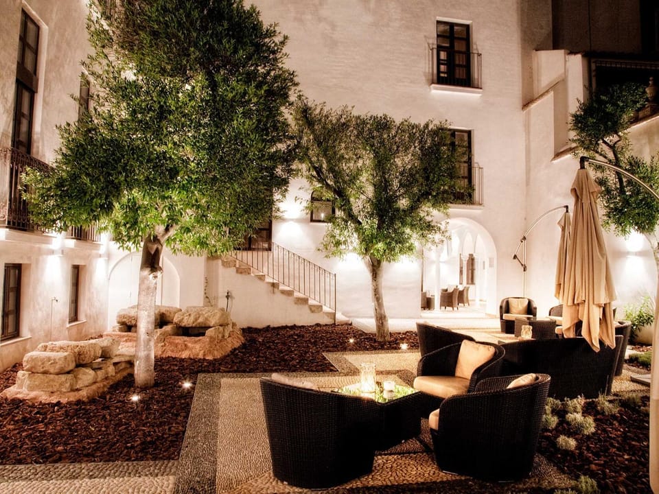 Patio, Off site, Night