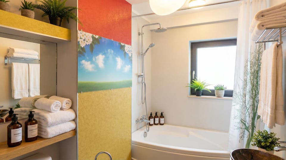 Natural landscape, Bathroom, Bath