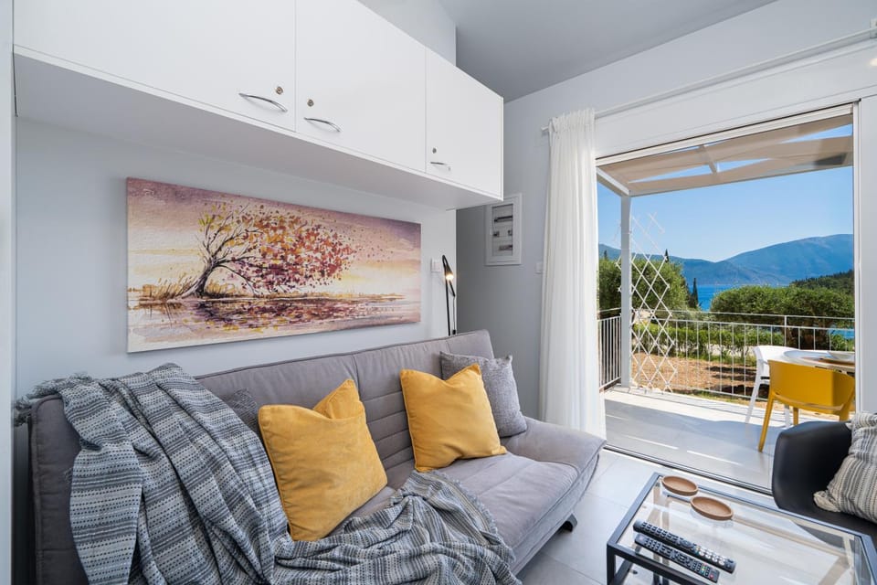 Balcony/Terrace, Living room, Garden view, Sea view