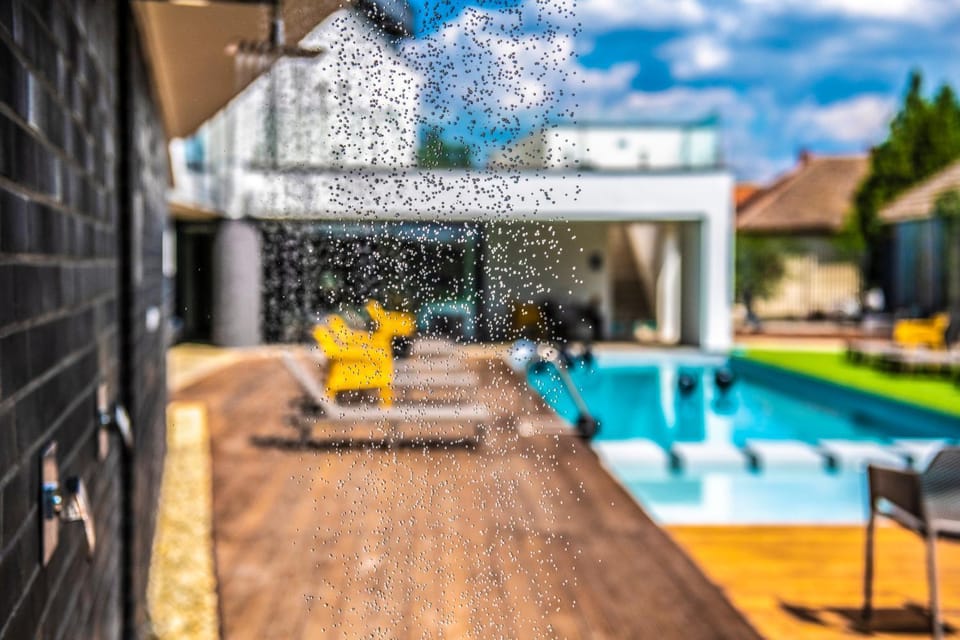 Property building, Patio, Day, Garden, Balcony/Terrace, Pool view, Swimming pool, Swimming pool, sunbed