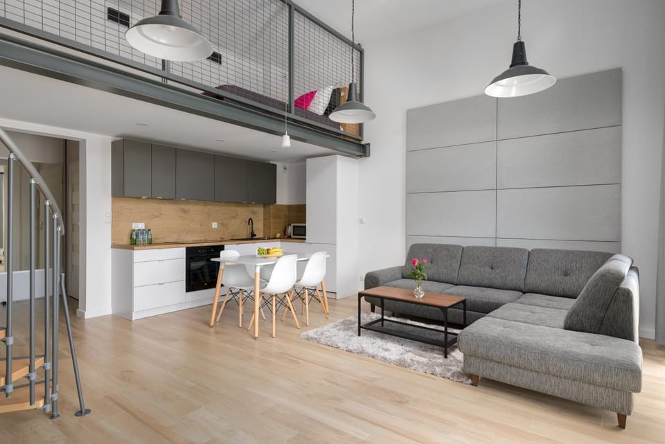 Kitchen or kitchenette, Living room, Dining area, Bedroom