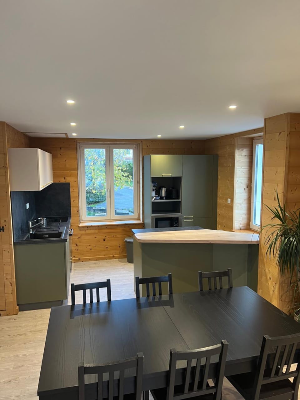 Kitchen or kitchenette, Dining area, minibar, oven, pet friendly, stove
