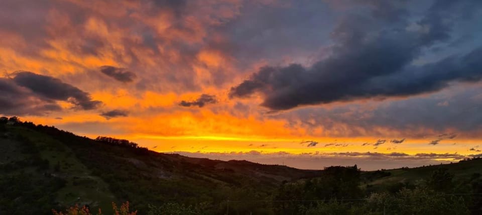 Natural landscape, Mountain view, Sunset