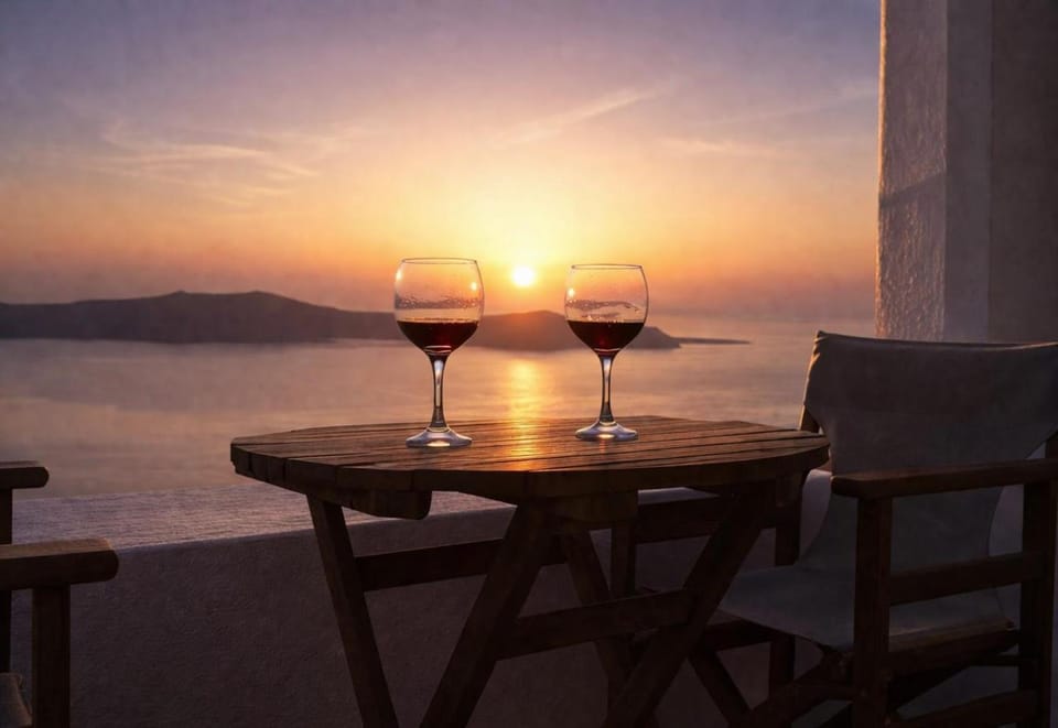Natural landscape, View (from property/room), Balcony/Terrace, Sunset