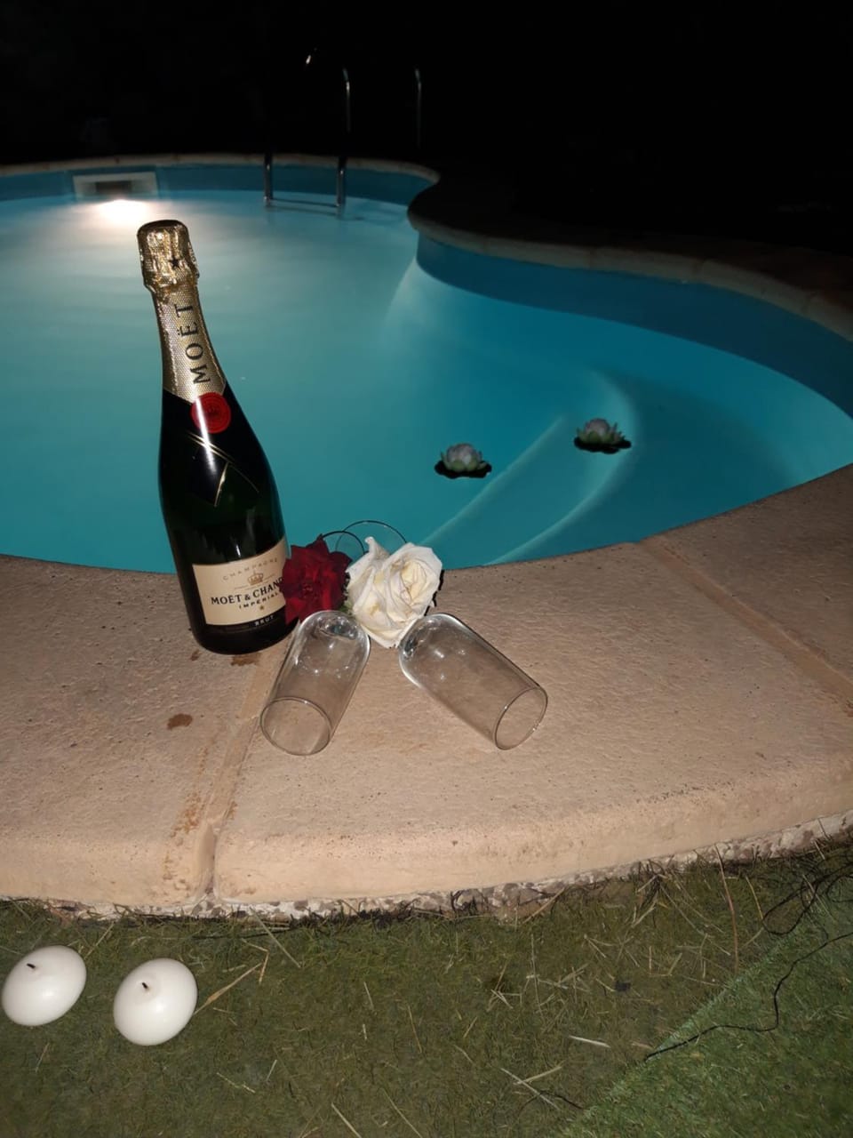 Night, Swimming pool