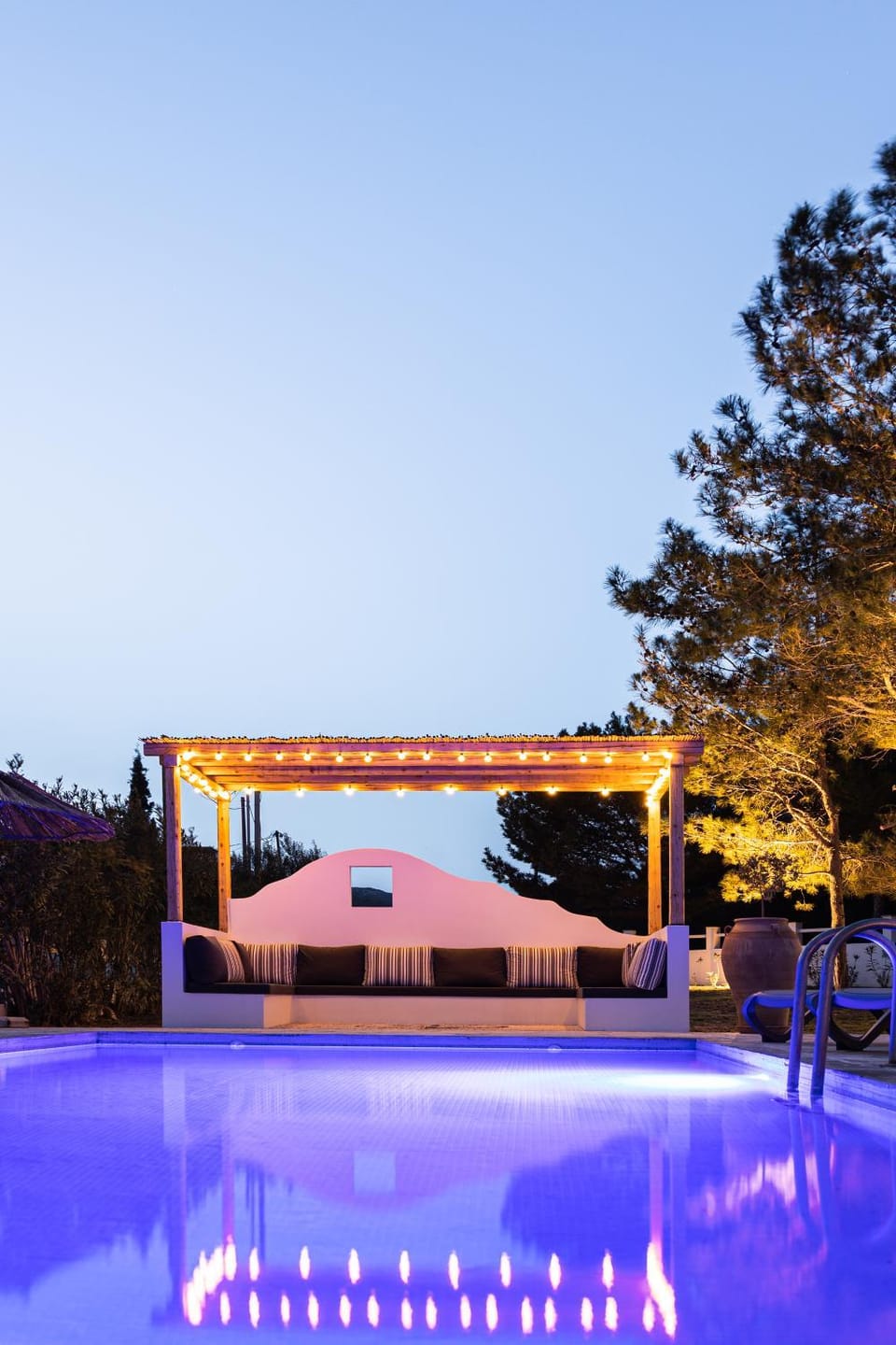 Swimming pool, Sunset