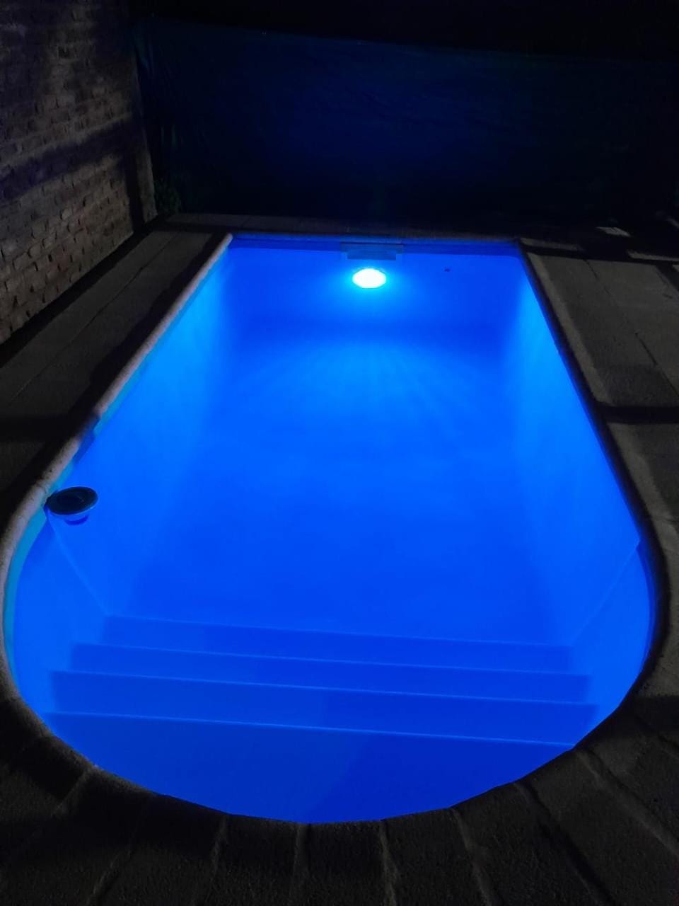 Night, Pool view, Swimming pool
