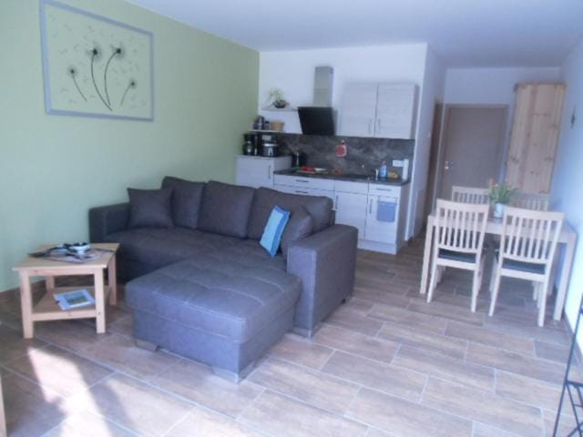 Kitchen or kitchenette, Living room, Dining area