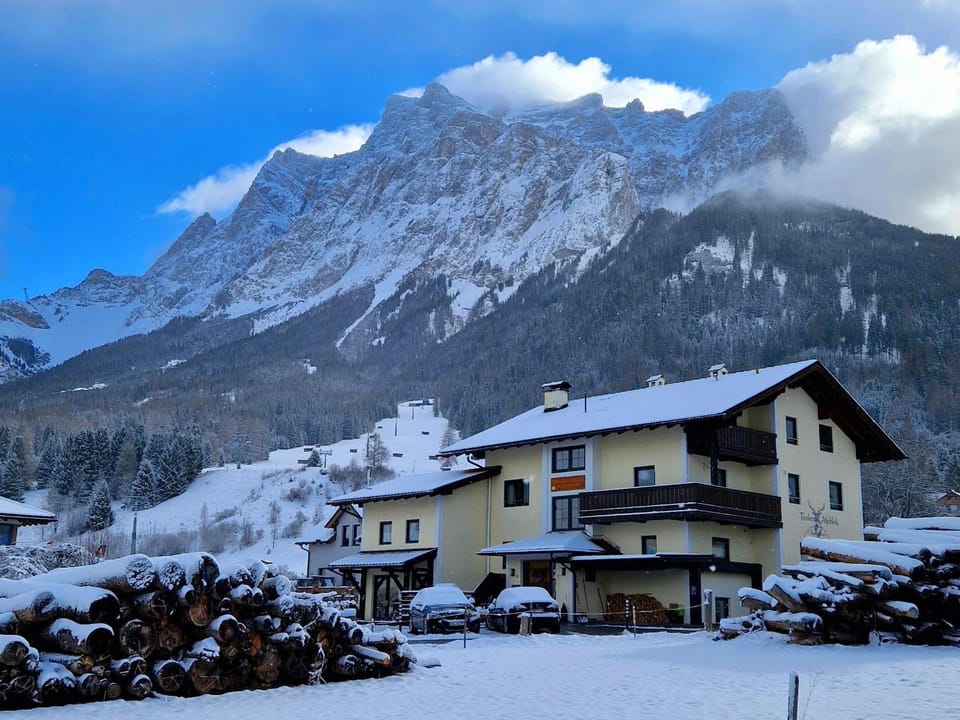 Property building, Winter, Mountain view
