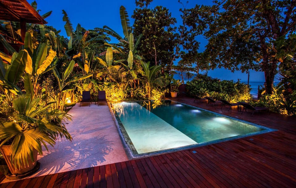 Swimming pool, Sunset