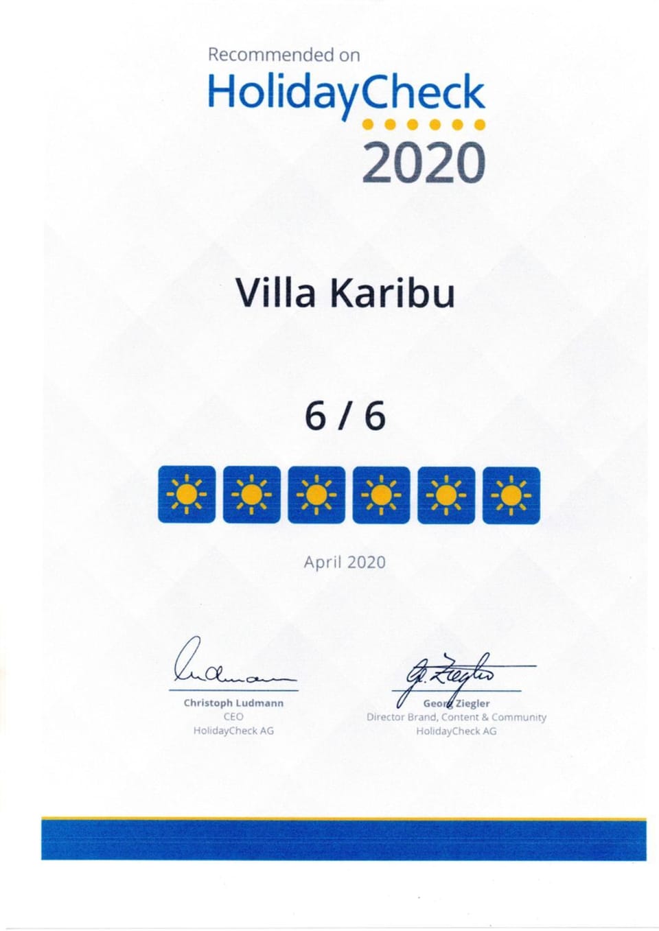 Certificate/Award
