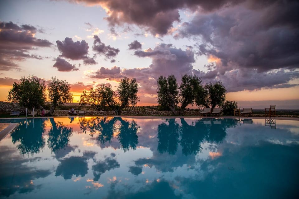 Pool view, Swimming pool, Sunset