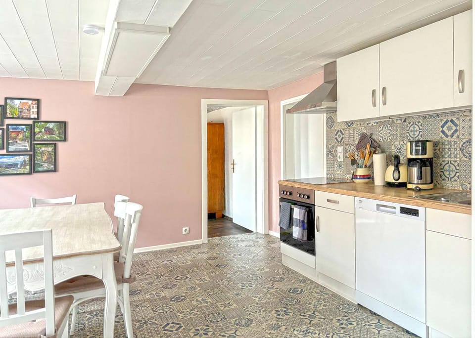 Kitchen or kitchenette, stove, kitchen