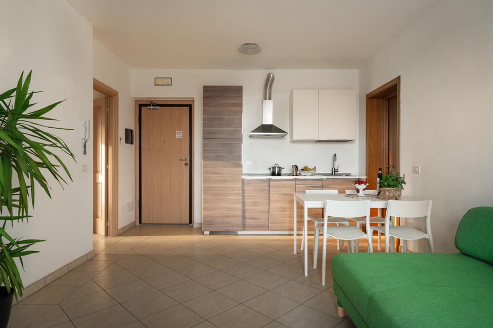 Living room, kitchen