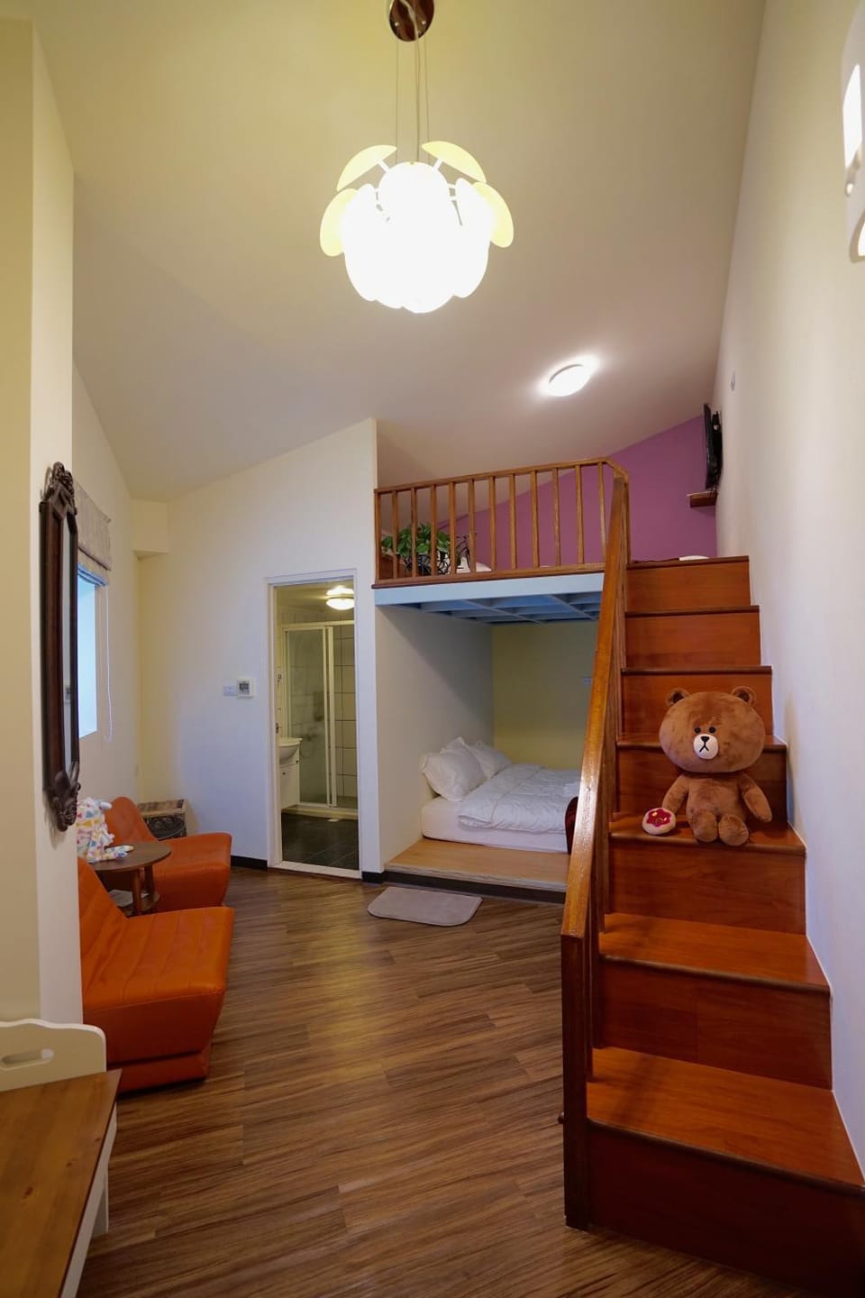 Living room, Bedroom, bunk bed