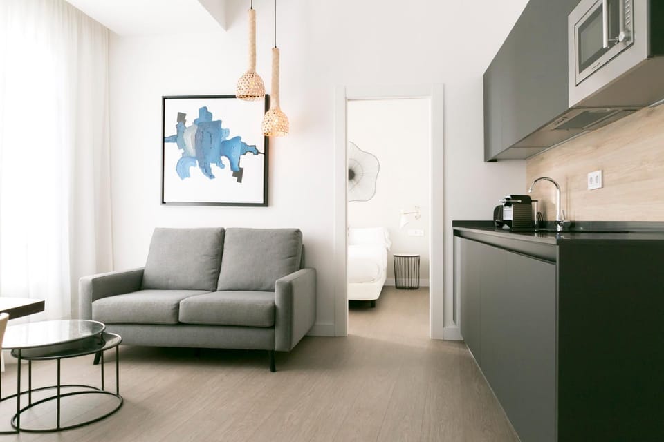 Kitchen or kitchenette, Living room, Photo of the whole room, Seating area