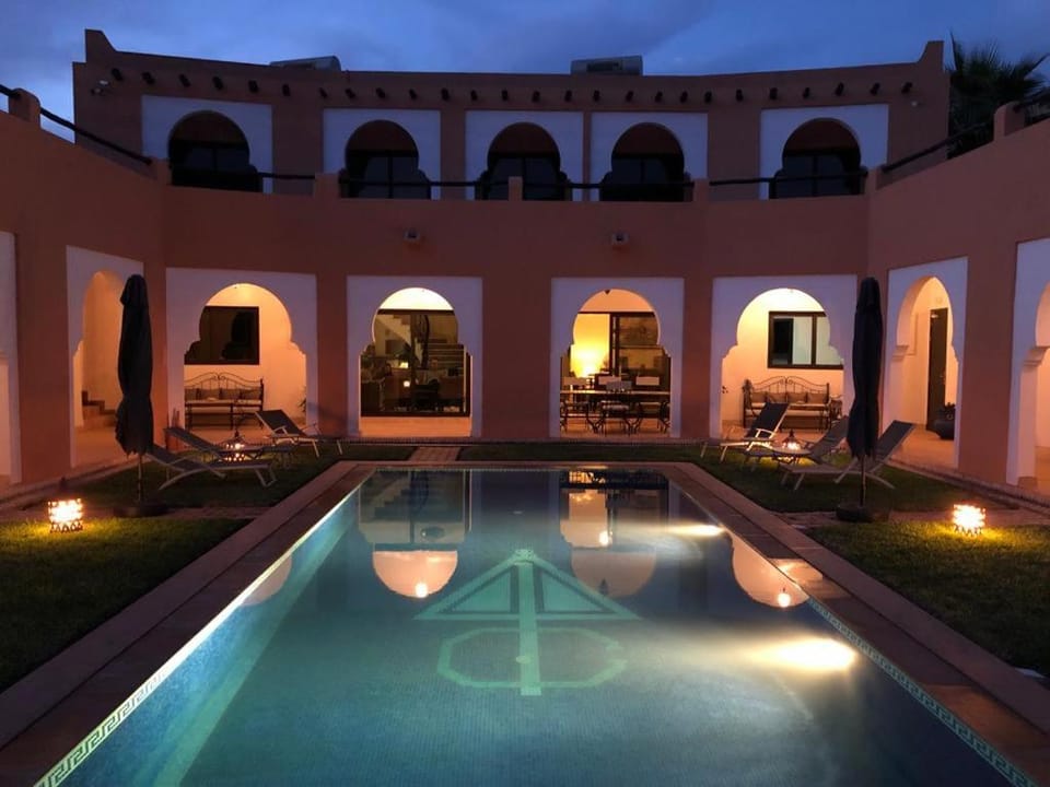 Swimming pool, Sunset