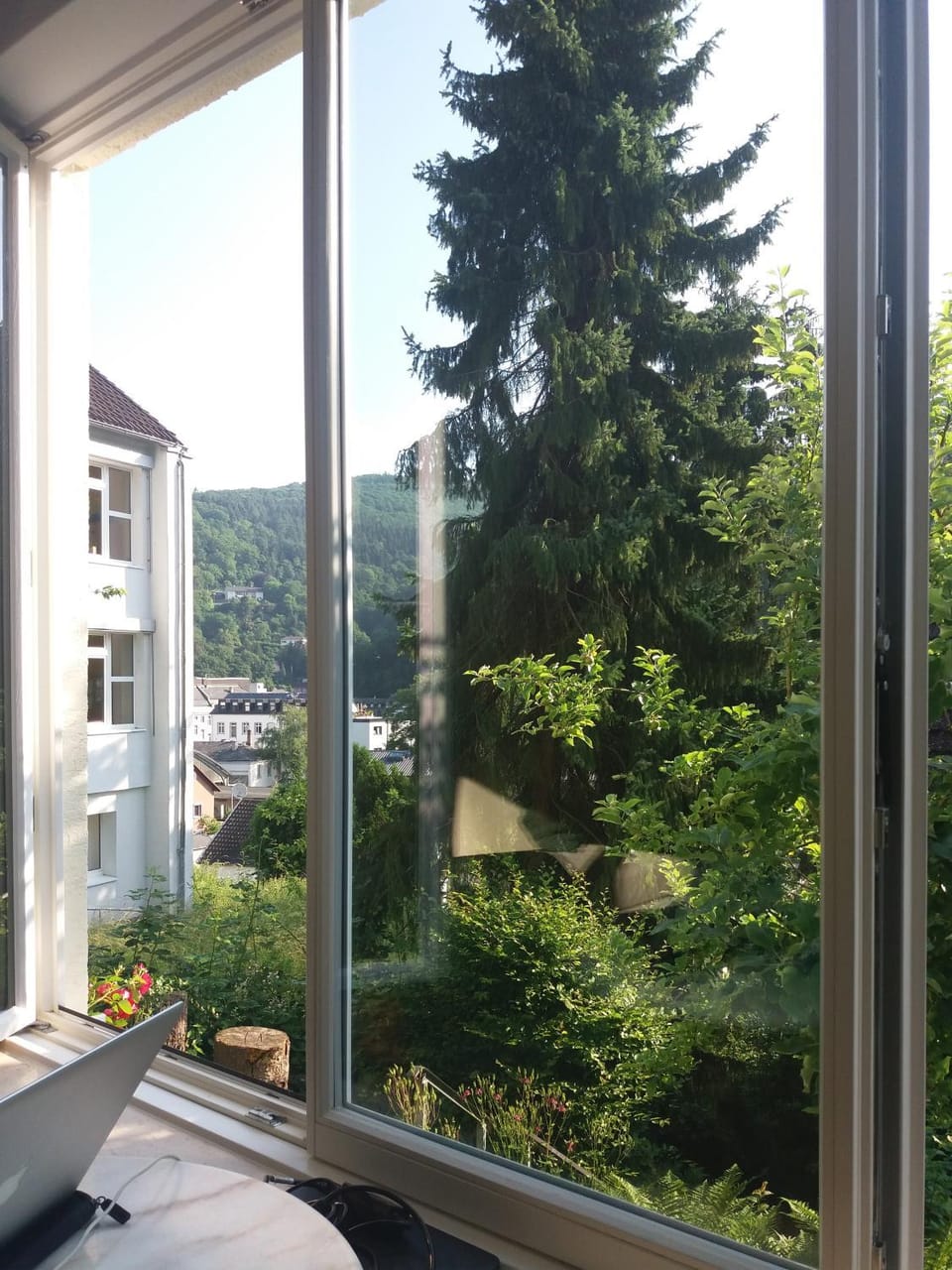 Living room, City view, Garden view