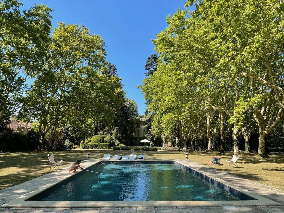 Natural landscape, Garden, Pool view, Swimming pool