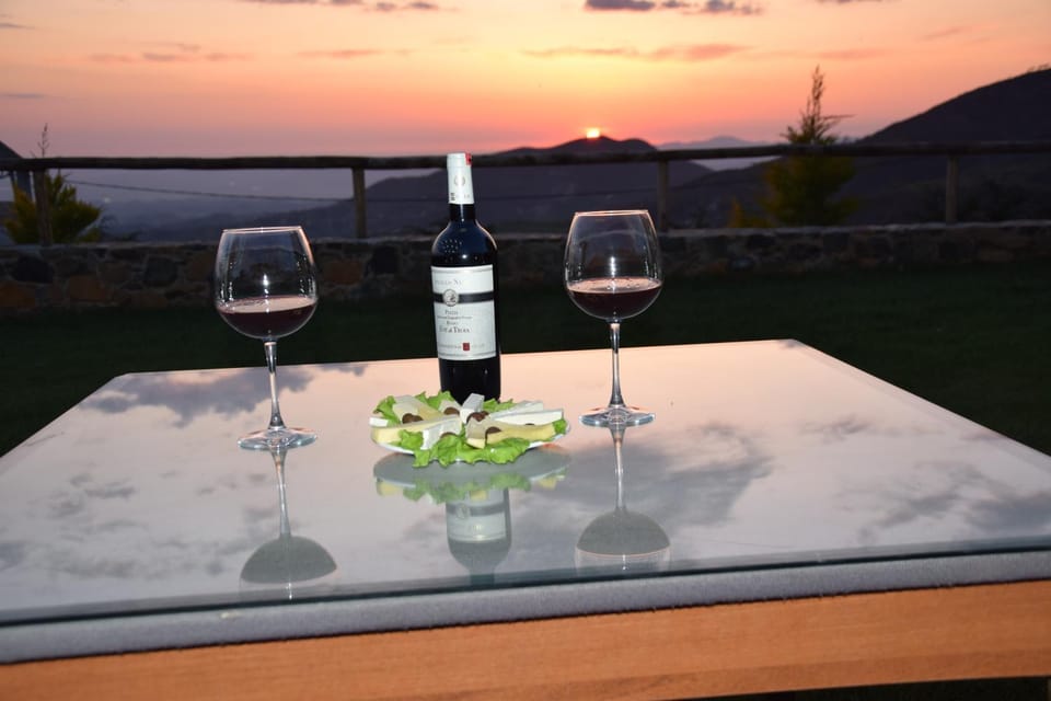 Food and drinks, Mountain view, Alcoholic drinks, Sunset